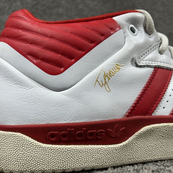 Adidas Tyshawn Jones GW4897 Men’s Size 13 White Scarlet Red Skate Shoes Used main image 11